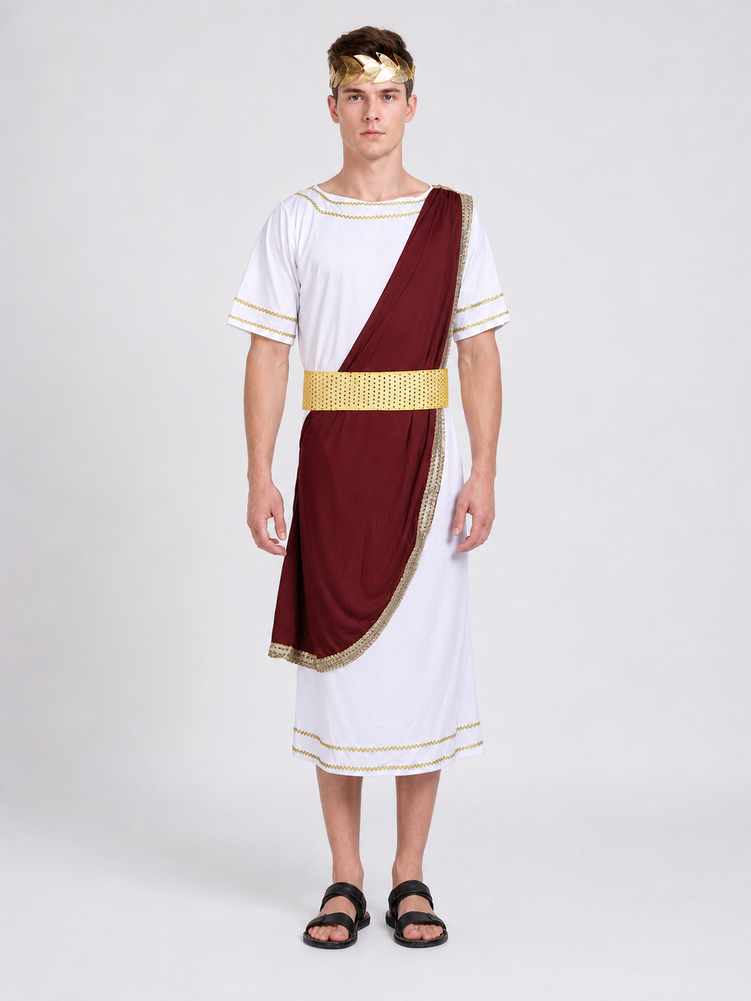 Caesar costume in Roman style with a cloak