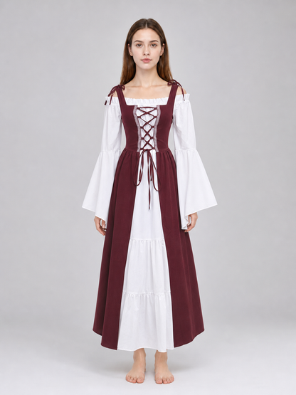 Renaissance-Style Medieval Dress with Lacing