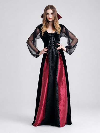 Gothic long dress for cosplay and masquerade