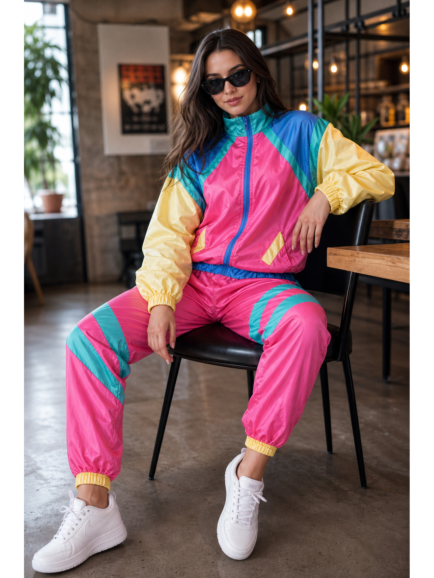 Women's Retro Disco Costume: Jacket and Pants