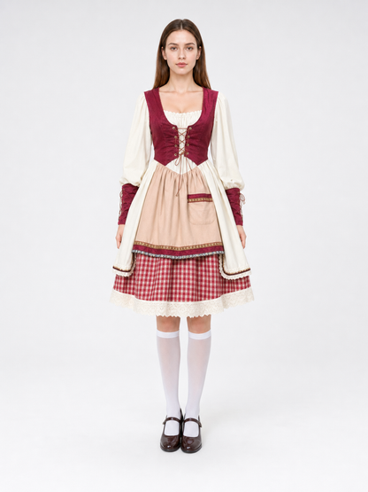 French Fairy Tale Costume Dress with Apron