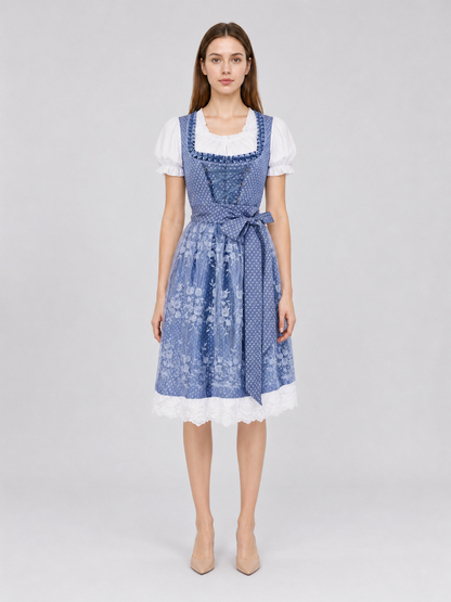 Alpine-Style Dirndl Dress with Lacing