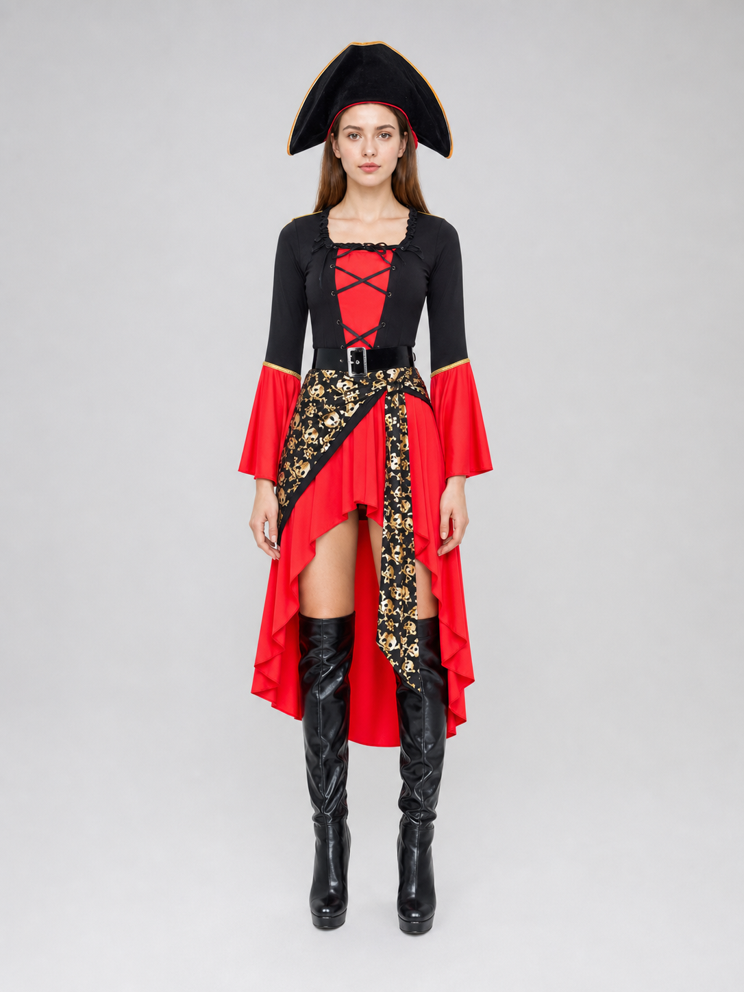 Red pirate costume for Halloween and cosplay
