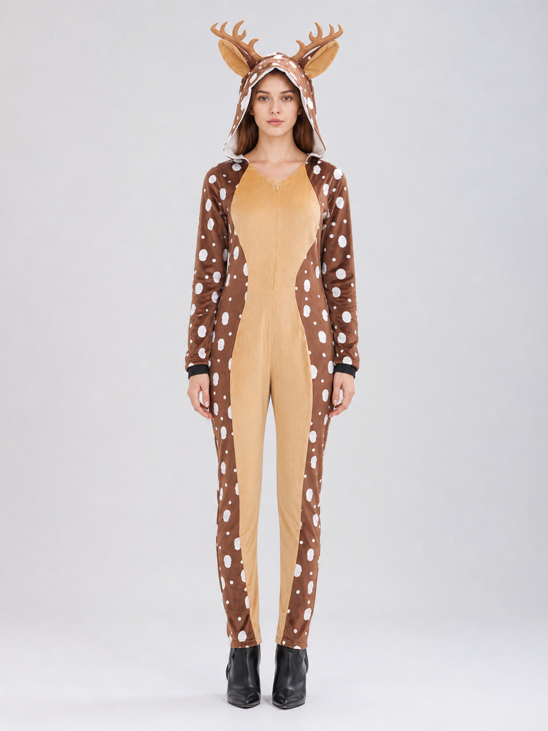 Deer Costume with Hood and Antlers