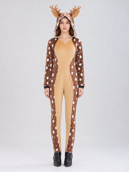 Deer Costume with Hood and Antlers