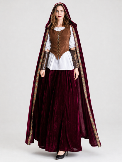 Little Red Riding Hood Costume with Cape and Skirt for Stage