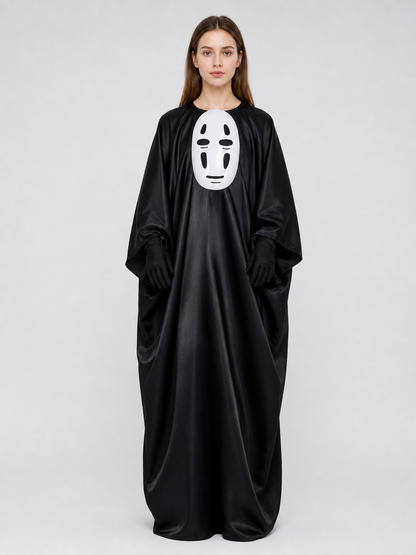 No-Face Costume with Hood, Mask, and Gloves