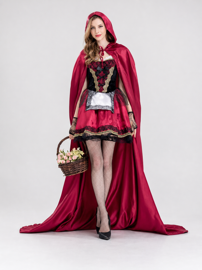Little Red Riding Hood Carnival Costume, Cape and Dress