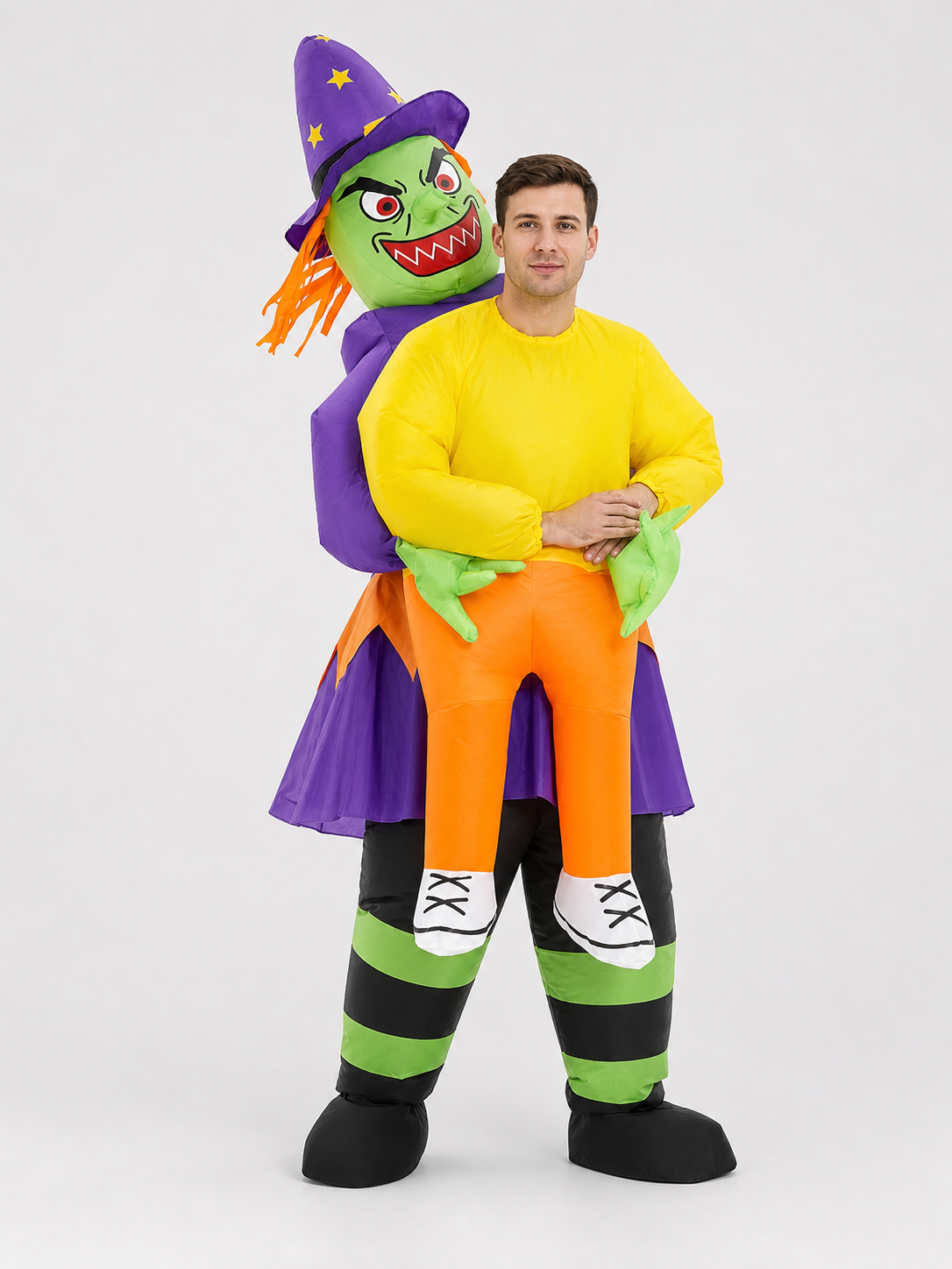 Inflatable Witch Costume with USB Fan
