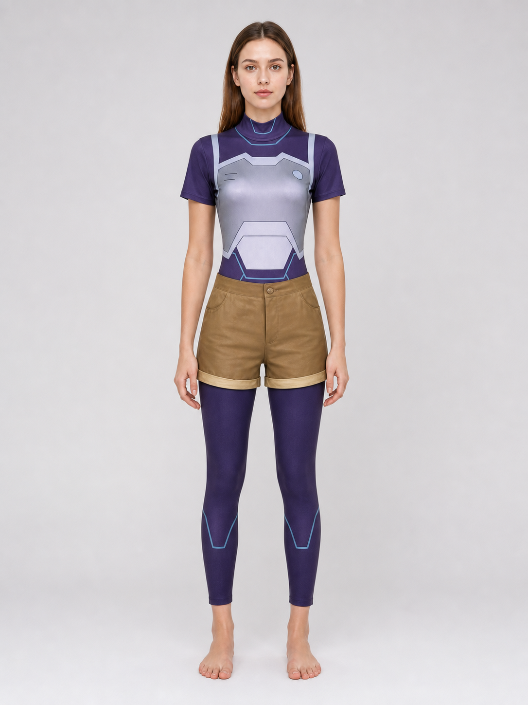 Zoe Cosplay Costume: Top, Shorts, and Leggings