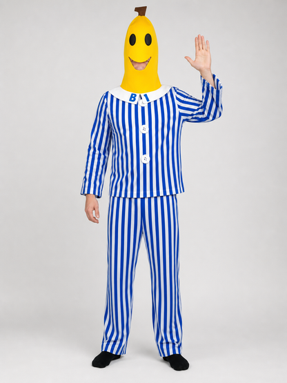 Striped Banana Costume for Halloween and Carnival
