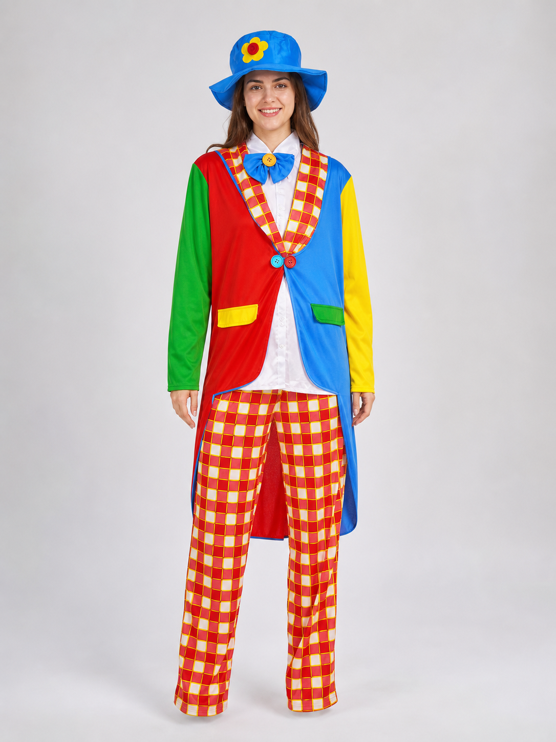 Clown Tailcoat Costume with Pants for Carnival