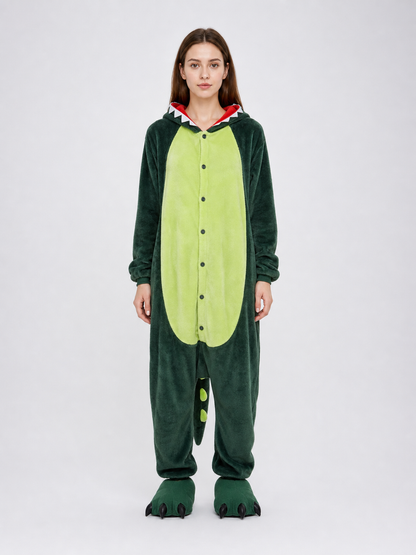 Hooded Dinosaur Costume Jumpsuit