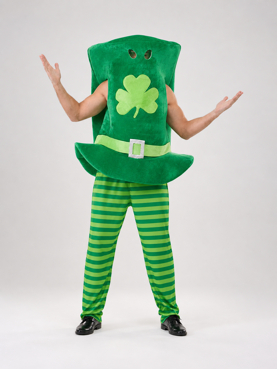 Green Leprechaun Costume with Hat and Pants