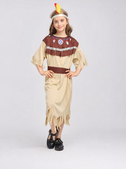 Native American-style carnival costume with dress