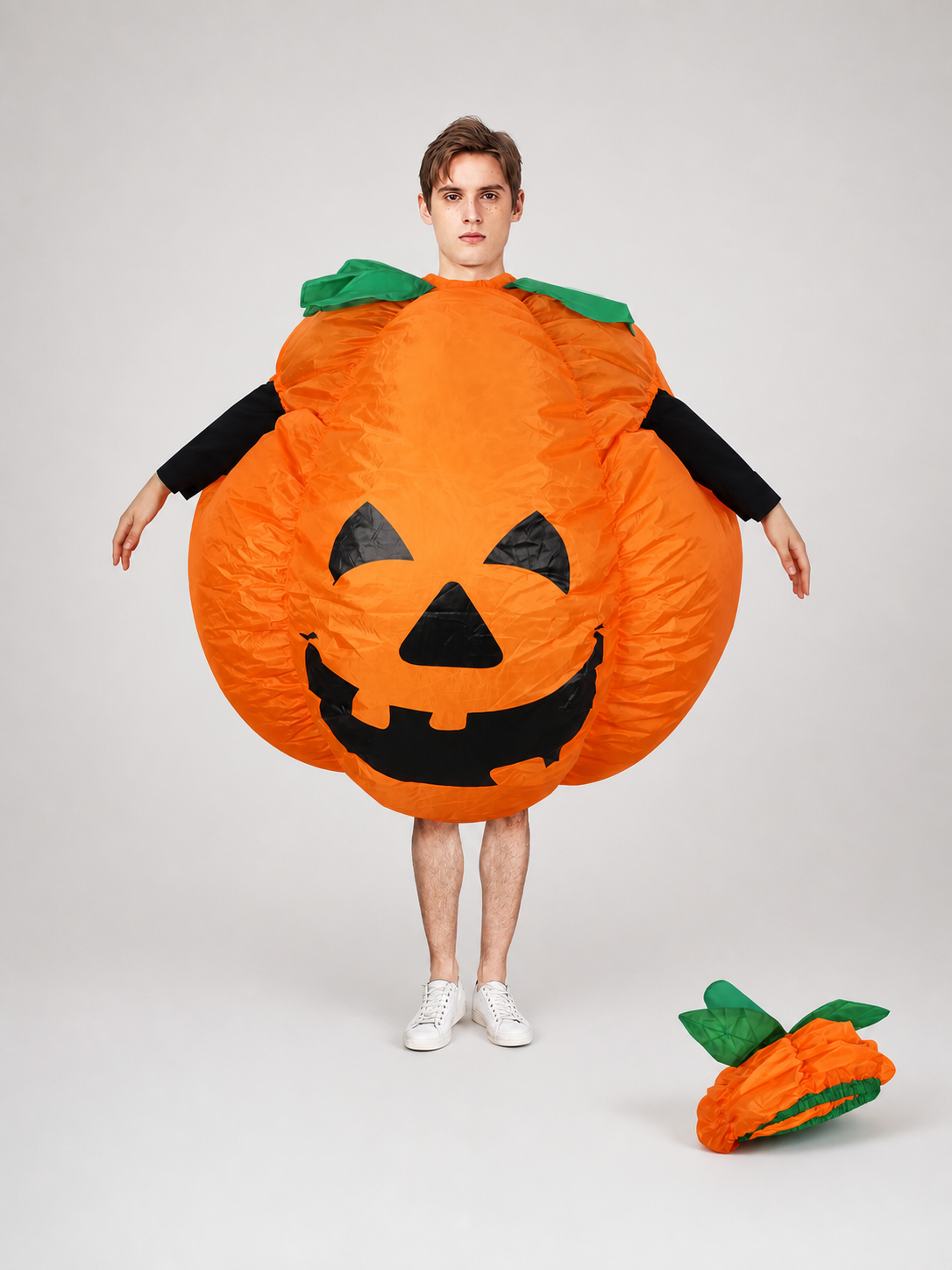 Inflatable Pumpkin Costume with Hat for Halloween