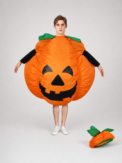 Inflatable Pumpkin Costume with Hat for Halloween