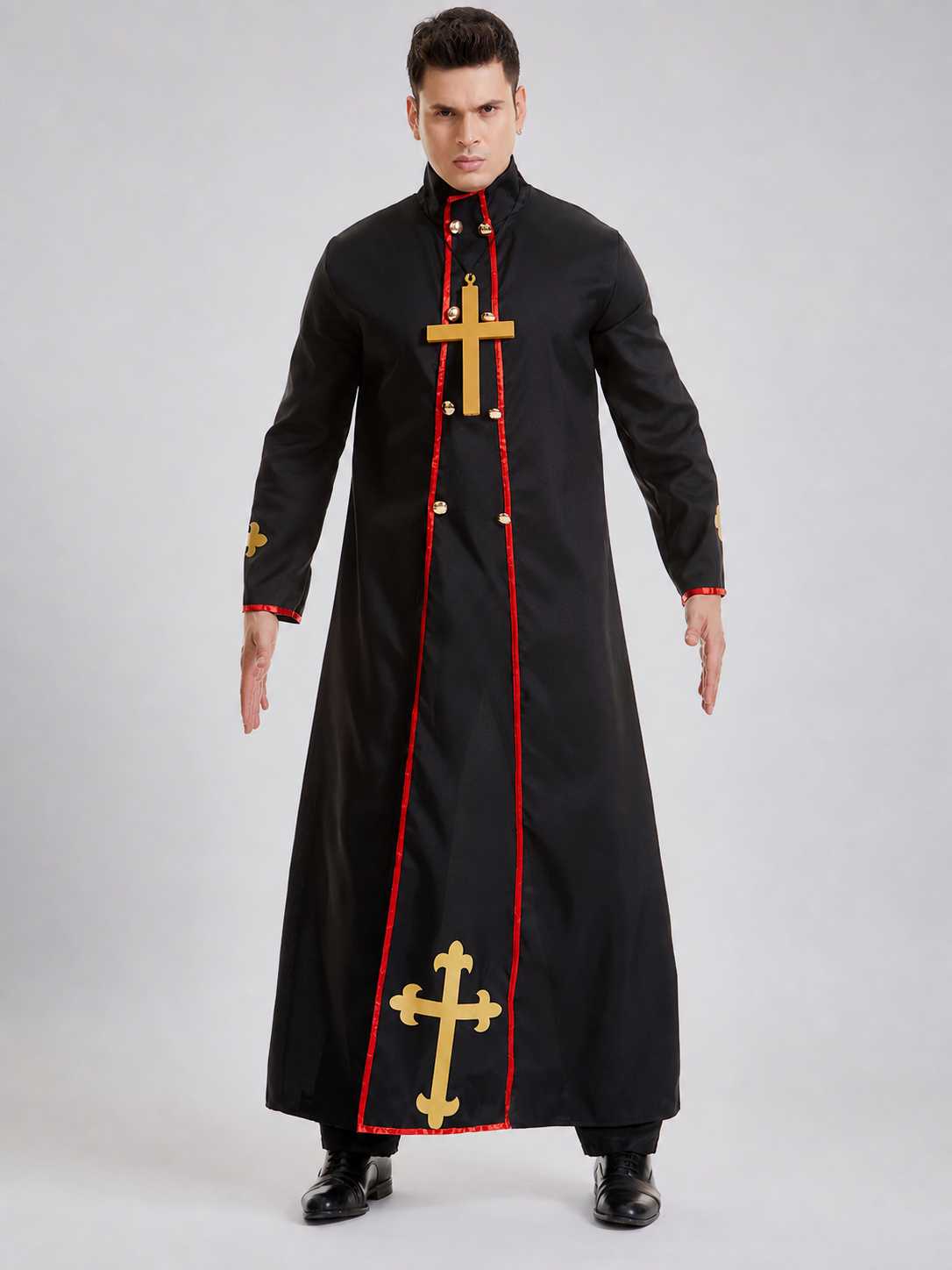 Halloween Clergy Costume, Black Robe