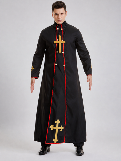 Halloween Clergy Costume, Black Robe