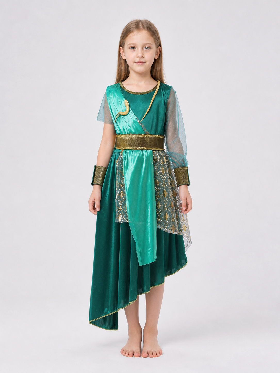 Medusa costume dress with headpiece for parties