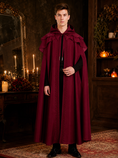 Medieval Hooded Cape for Cosplay