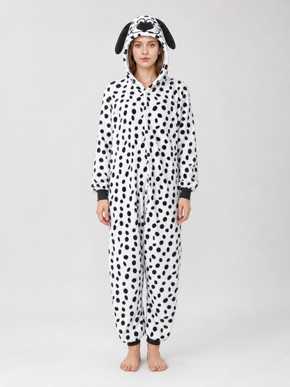 Dalmatian Kigurumi Hooded One-Piece Costume
