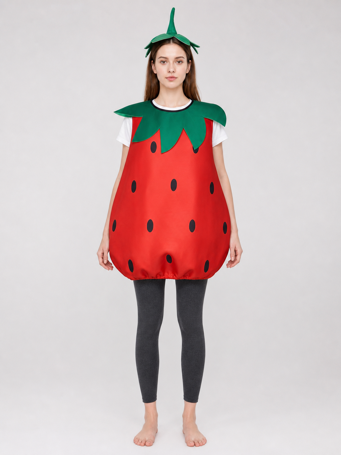 Adult Strawberry Costume with Mask