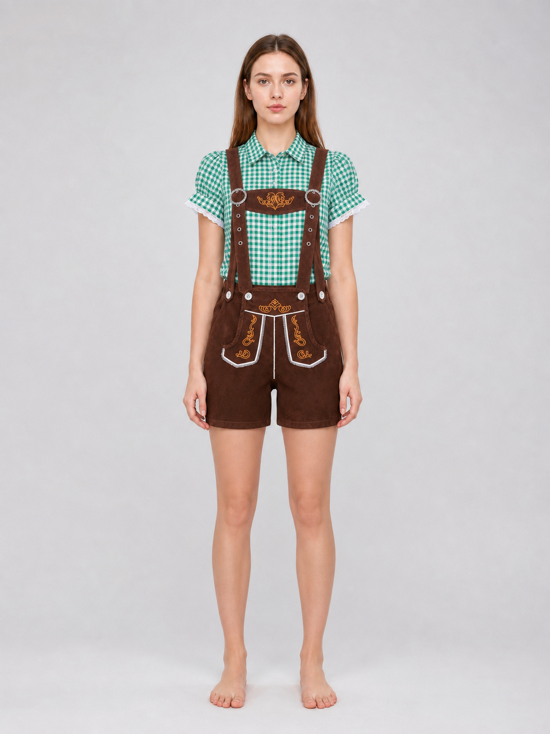 Shirt and Suspender Shorts Set