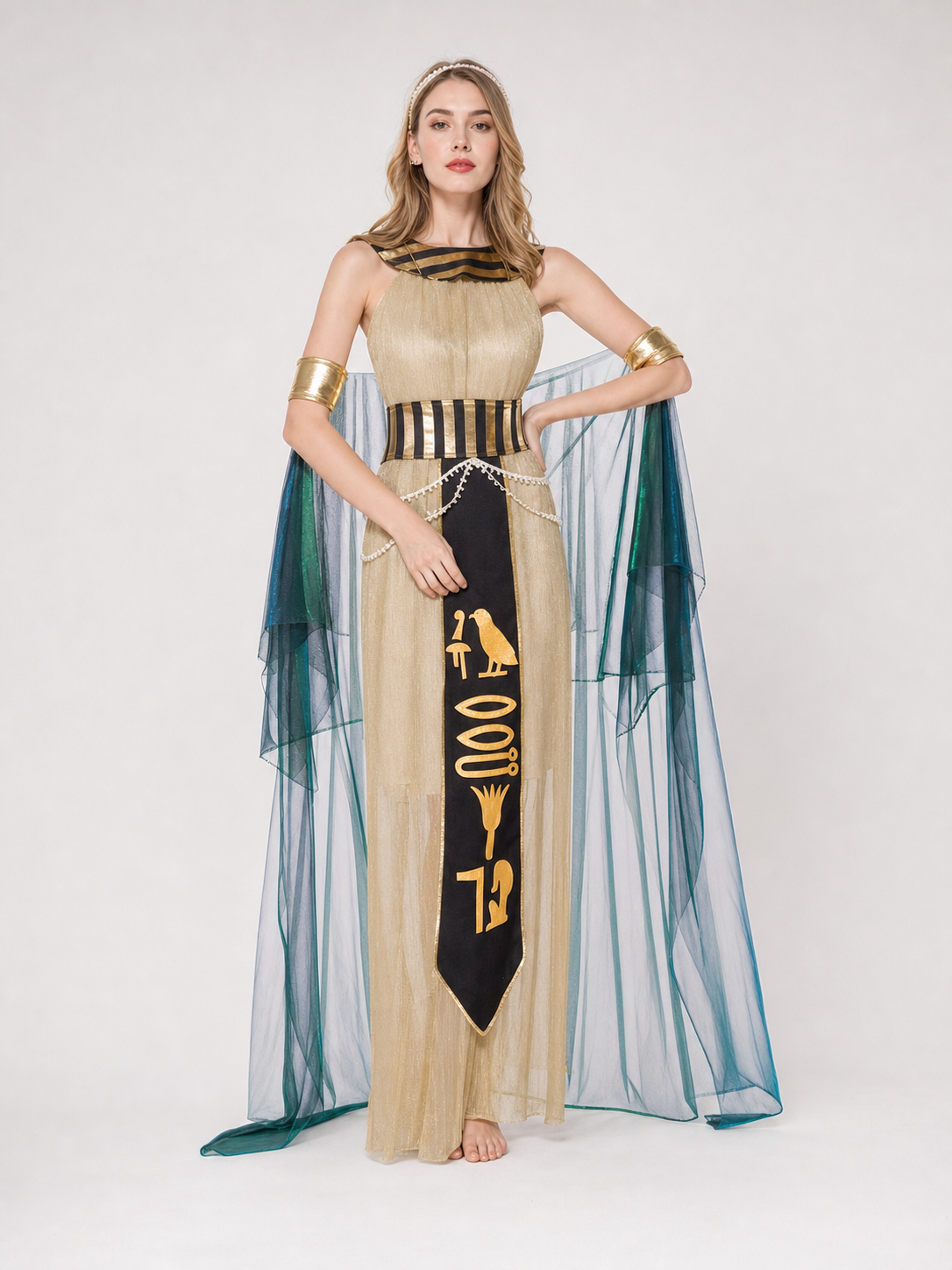 Egyptian-Style Carnival Dress with Draping