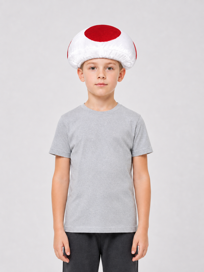 Carnival Mushroom Hat with Red Decorations