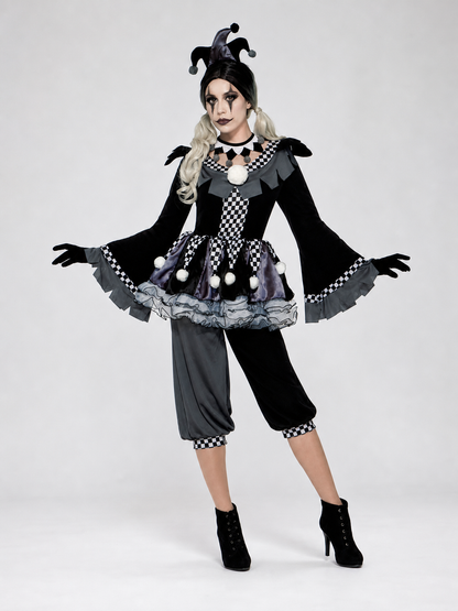 Black-and-White Jester Costume Set