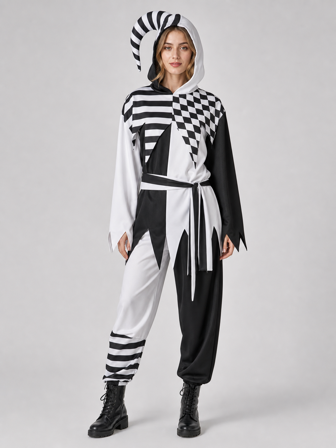 Halloween Skeleton Jester Costume