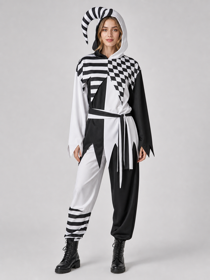 Halloween Skeleton Jester Costume