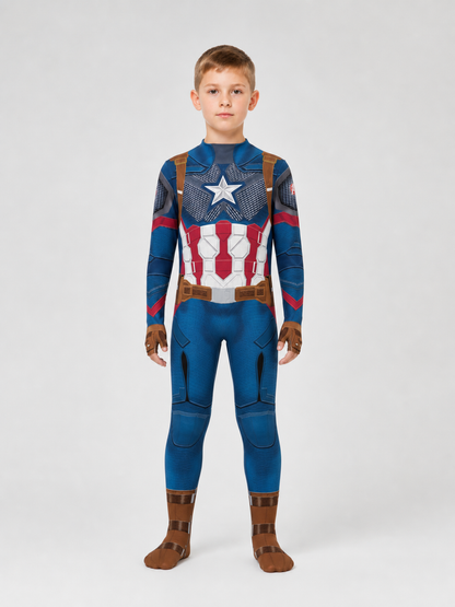Printed Superhero Cosplay Jumpsuit Costume