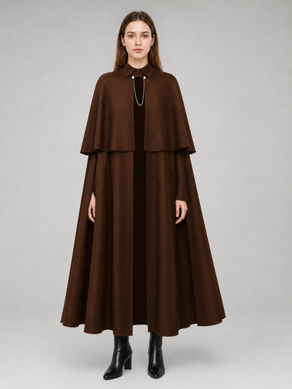 Brown Gothic Cloak with Chain