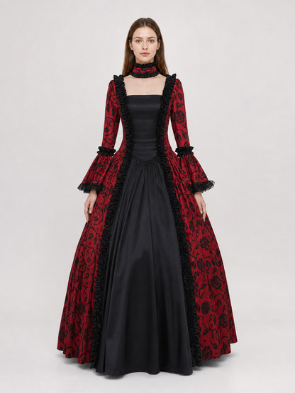 Long Gothic Victorian-Style Dress