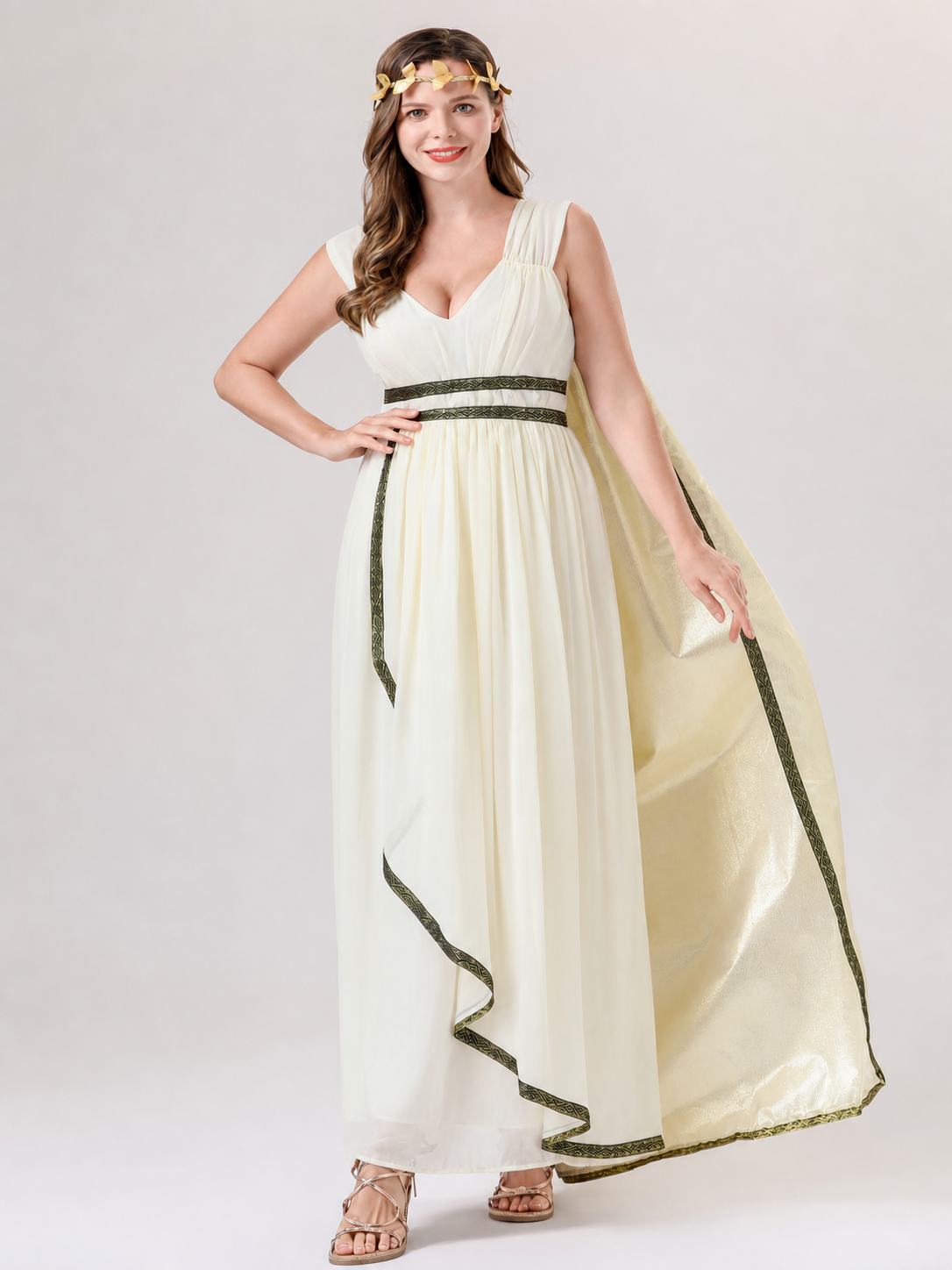 Greek-Style Carnival Costume with Cape