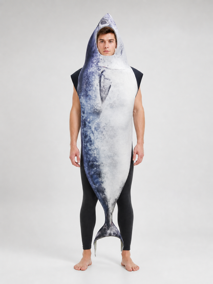 Fish Hooded Costume for a Party