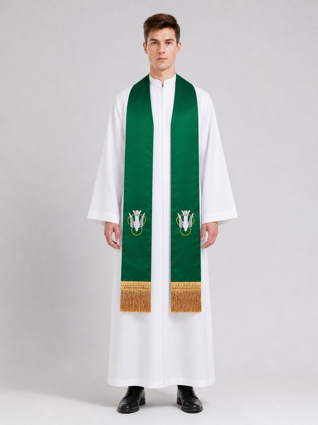 Ceremonial Green and Purple Stoles