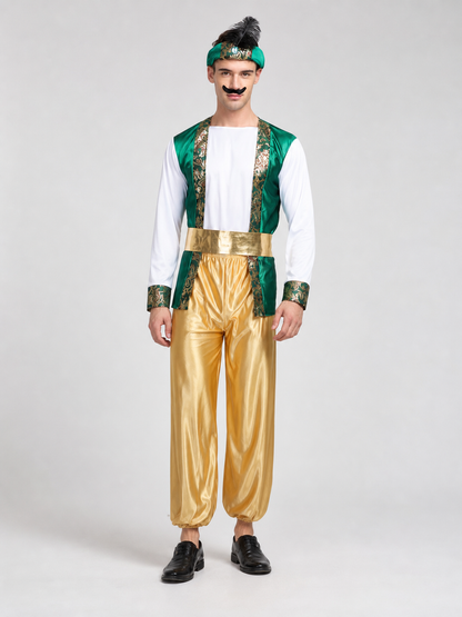 Aladdin Carnival Costume with Vest and Harem Pants