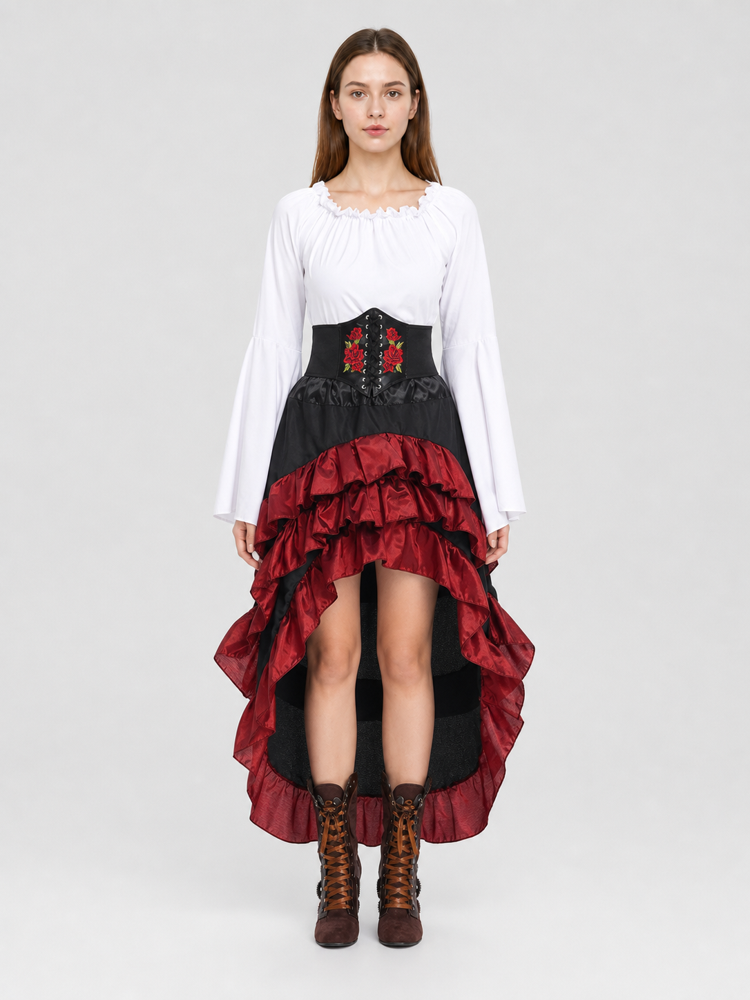 Victorian-style carnival costume with corset