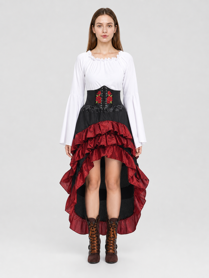 Victorian-style carnival costume with corset