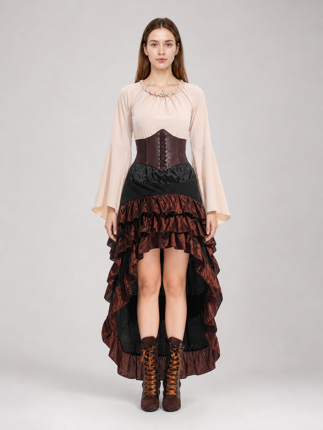 Steampunk Ruffled Costume Dress