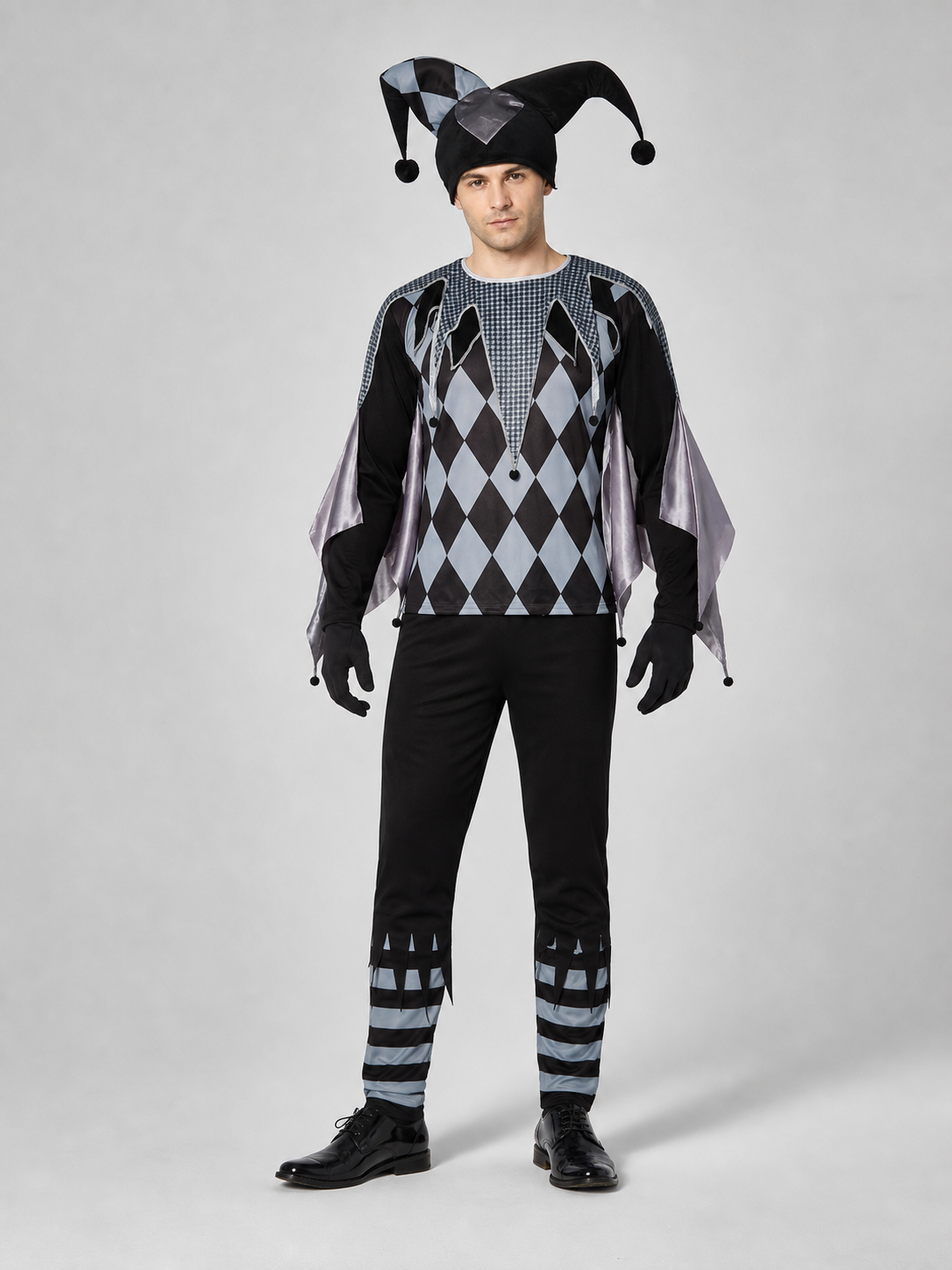 Jester-Style Clown Cosplay Costume for Halloween