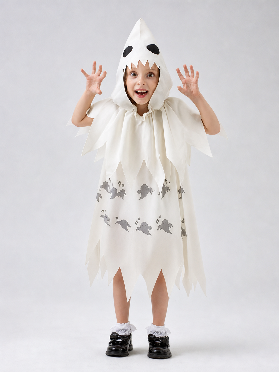 White Hooded Ghost Costume for Halloween