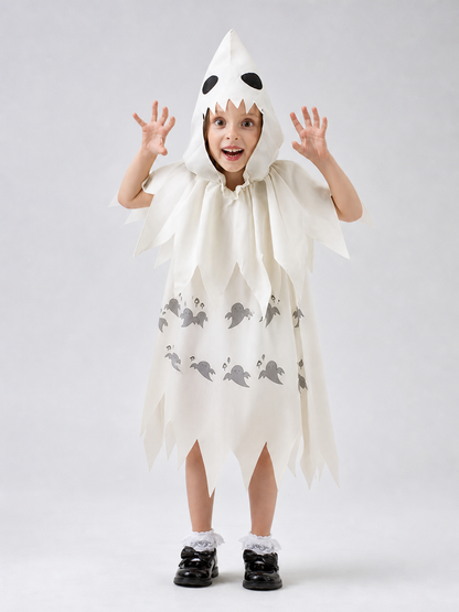 White Hooded Ghost Costume for Halloween