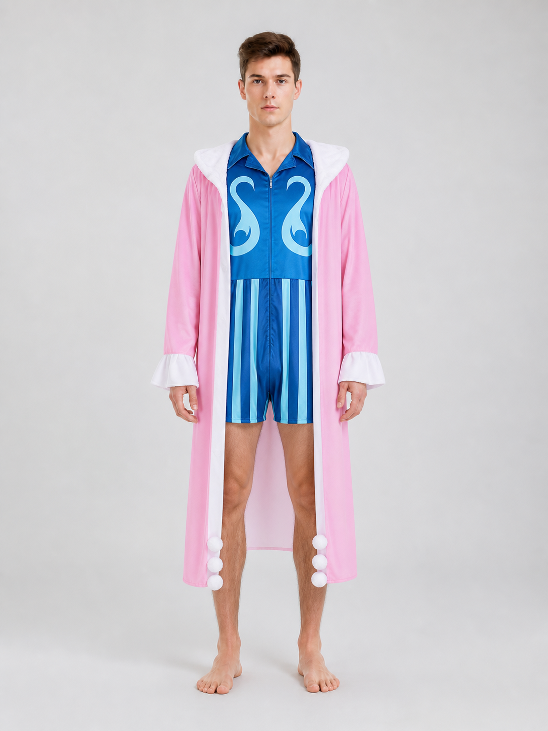 One Piece Bon Clay Cosplay Costume with Cape and Belt