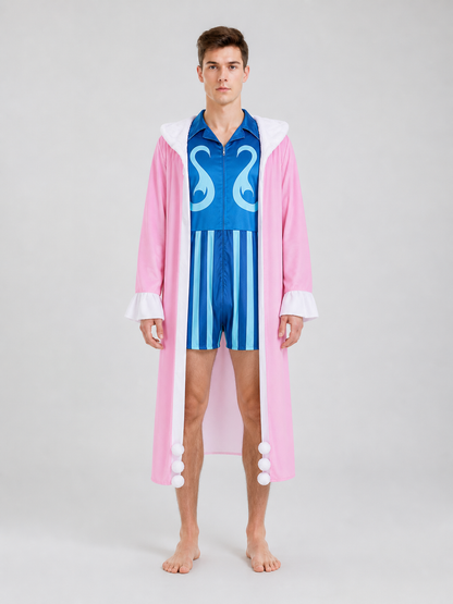 One Piece Bon Clay Cosplay Costume with Cape and Belt