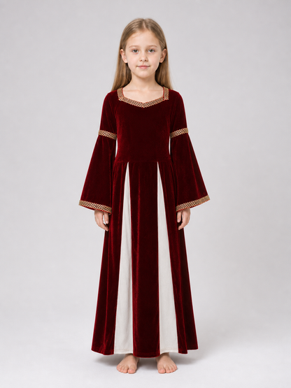 Medieval-Style Costume Dress with Sleeves