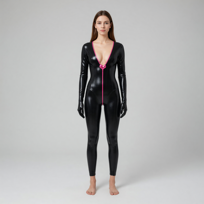 Angel Dust Cosplay Costume: Black Jumpsuit